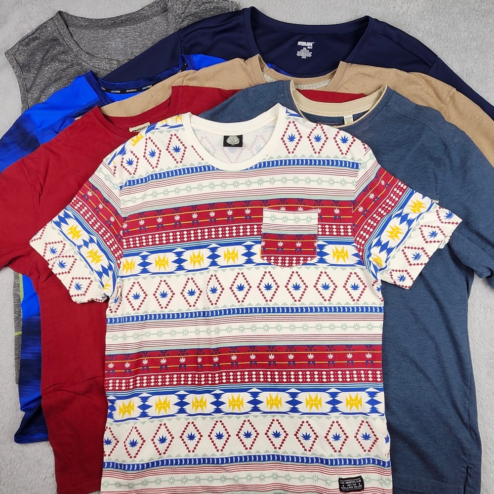 Mens T-Shirt Bundle of 7 Russell Arrow Smokers‎ Club Hanes Mission Ridge XXL 2XL